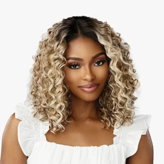 femme noire perruque cheveux bouclés perruque blonde