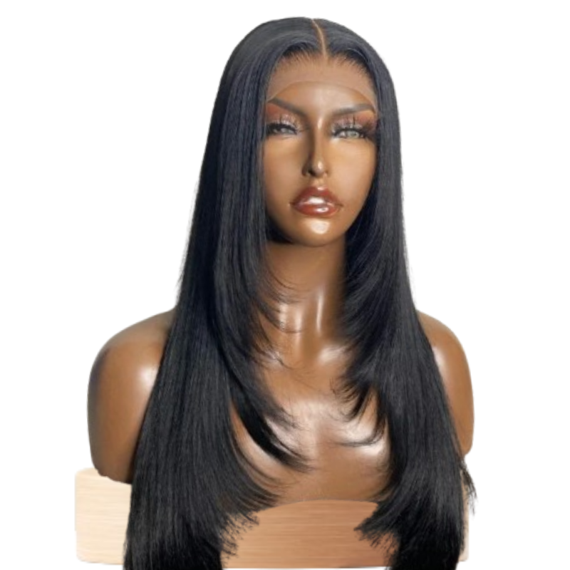 mannequin cheveux longs couleur noire cheveux lisses