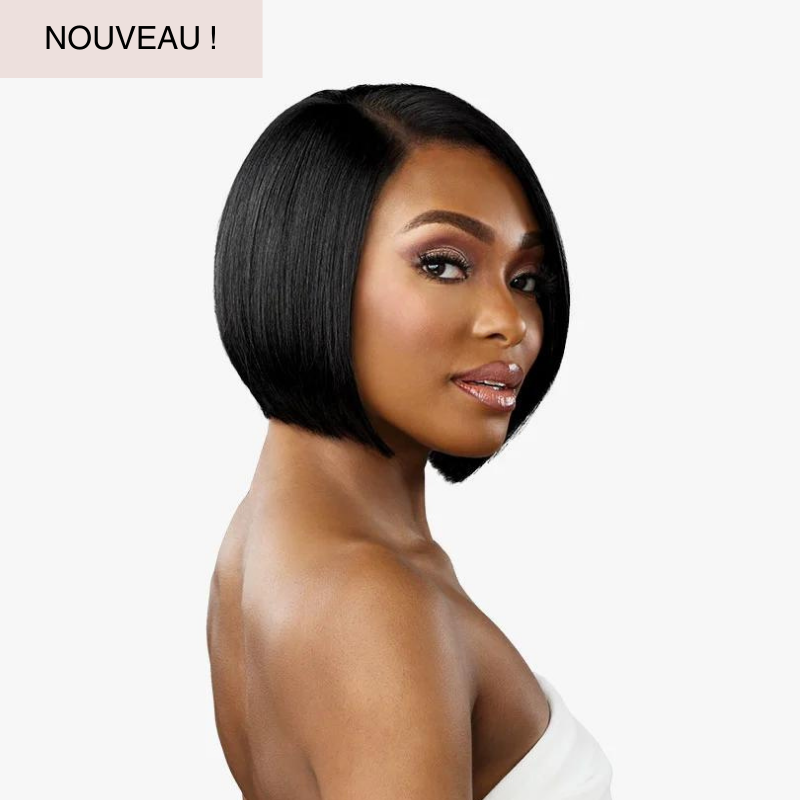 femme noire perruque courte carré cheveux noirs